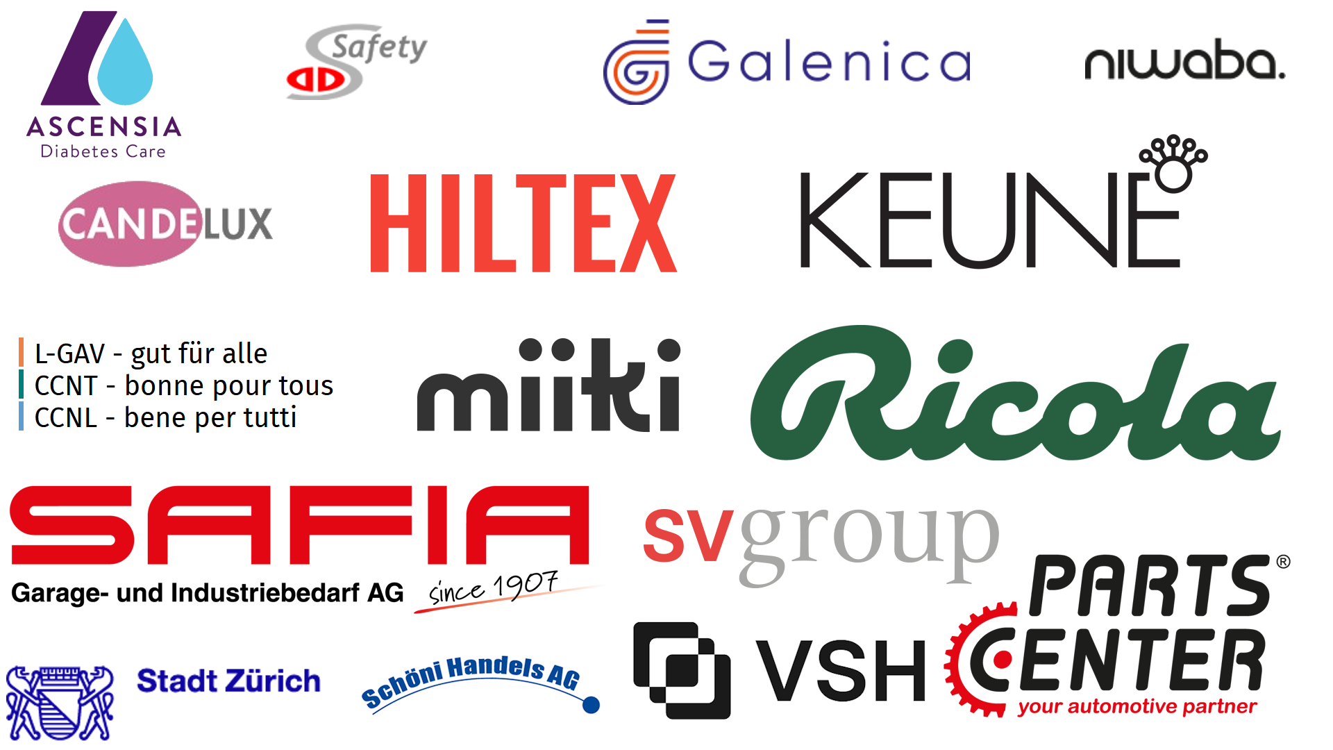 Auswahl von Kundenlogos der Comgate Webshop-Kundschaft