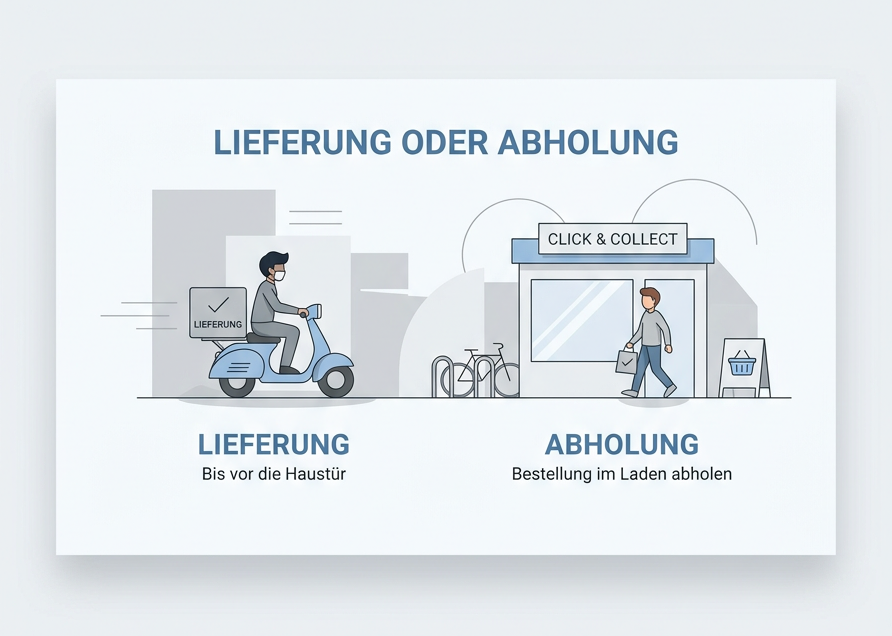 Lieferung und Abholung als flexible Liefermodelle im Webshop