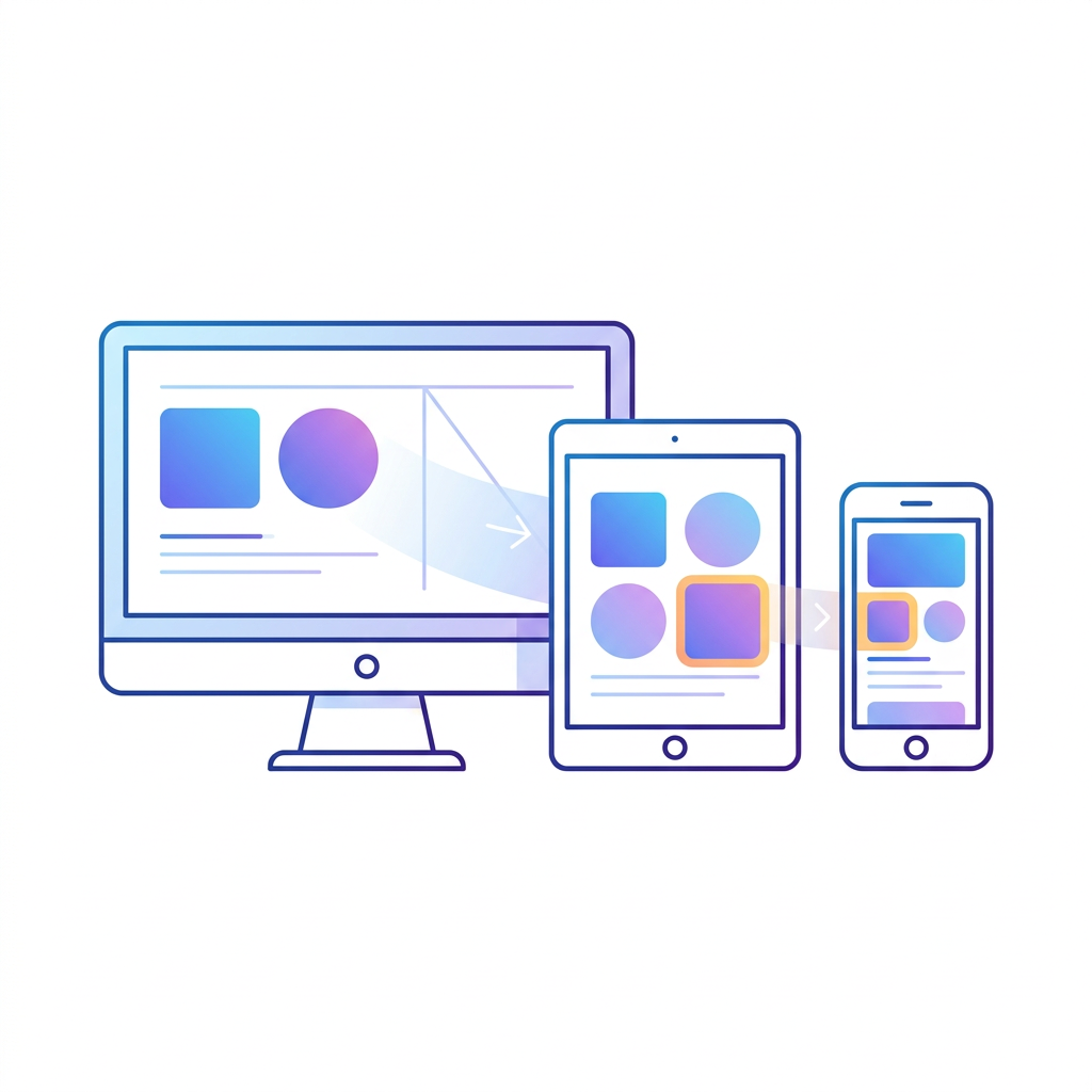 Responsive Webshop-Darstellung für Smartphone, Tablet und Desktop