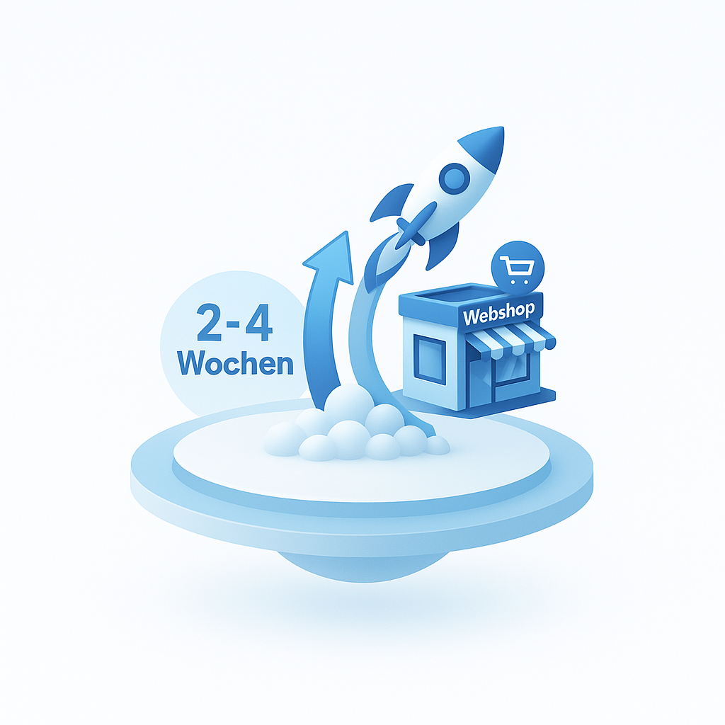 Schnelle Webshop-Umsetzung mit vorgefertigten Komponenten in 2–4 Wochen